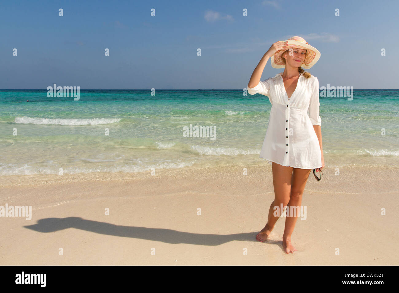 Beautiful girl on the beach Stock Photo - Alamy
