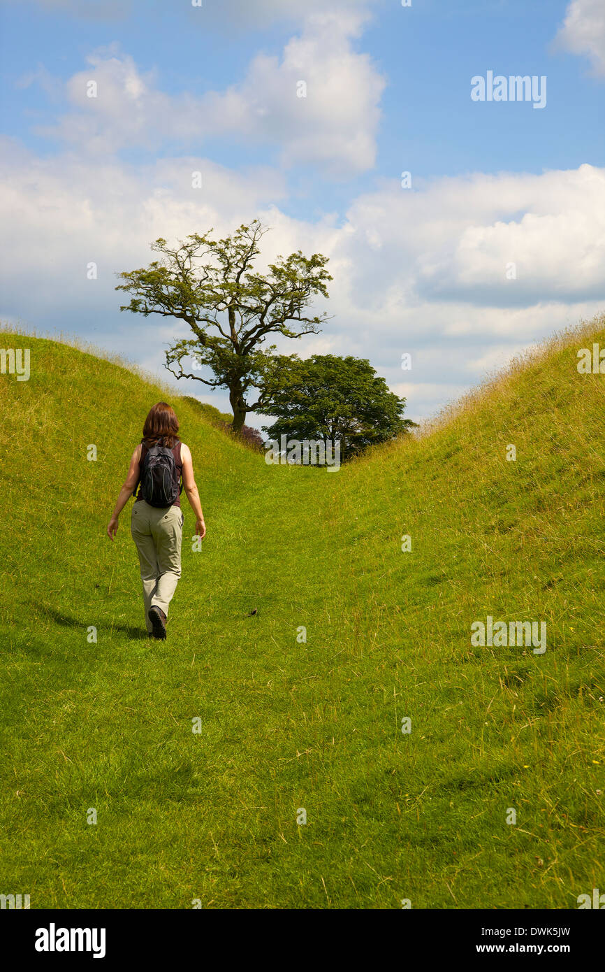 Female walker backpacker hiker hi-res stock photography and images - Alamy