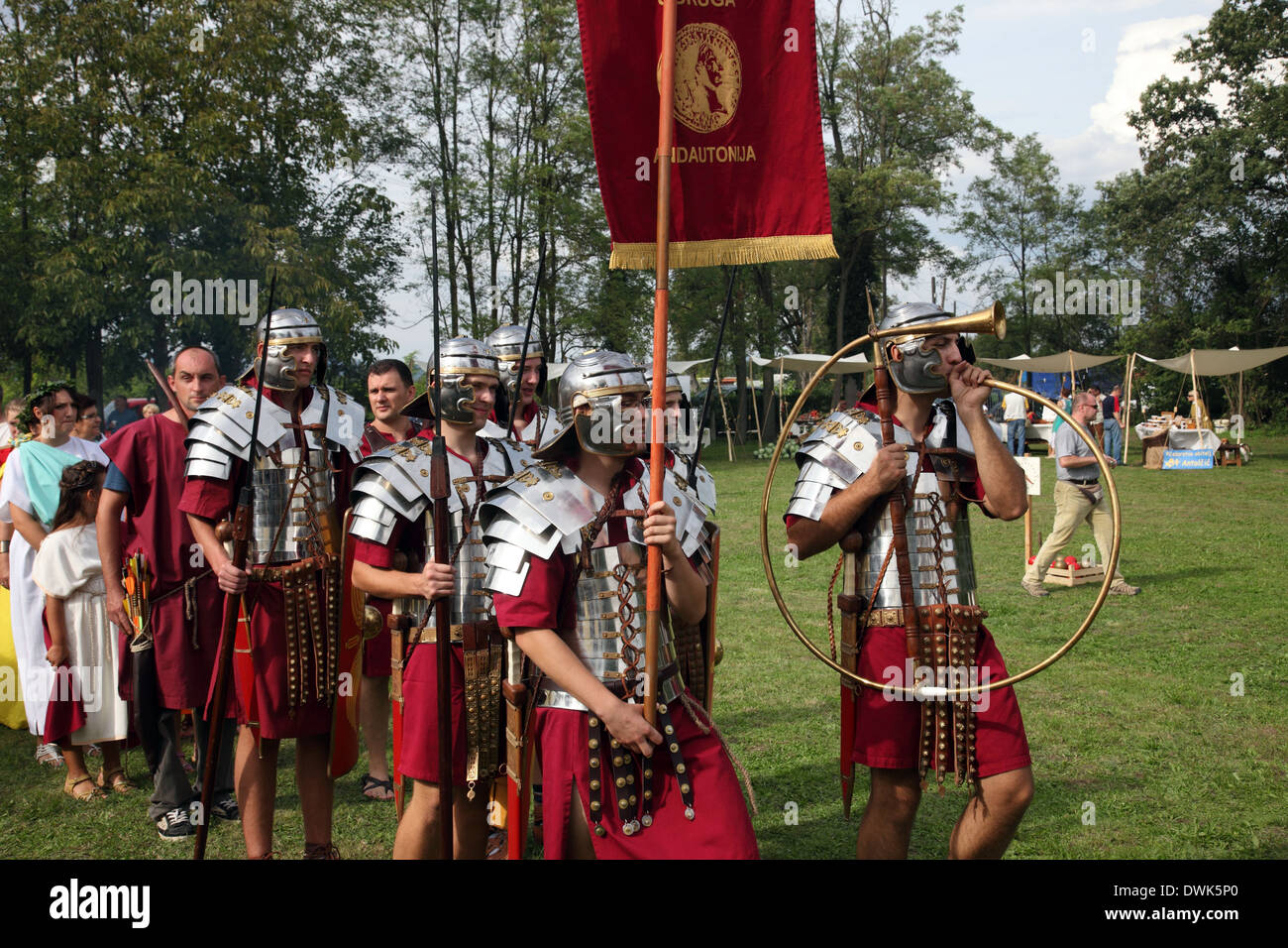 Dionysus festivities in Andautonija, ancient Roman settlement near Zagreb on September 15, 2013 Stock Photo