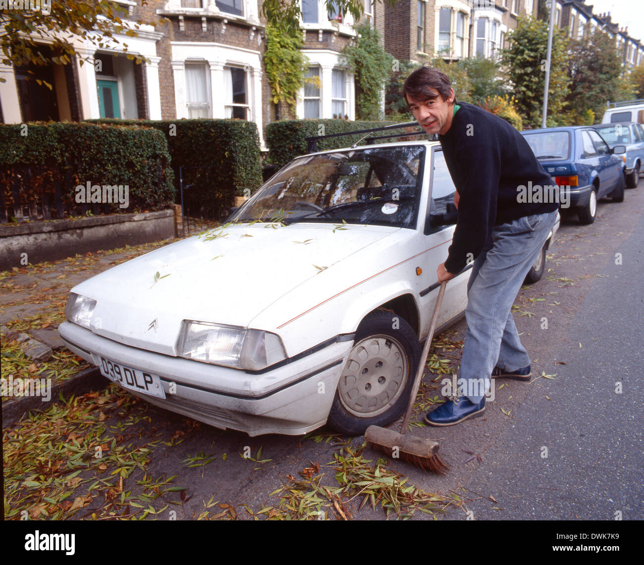 Actor Roger LloydPack (as Trigger in Only Fools and Horses) sweeping
