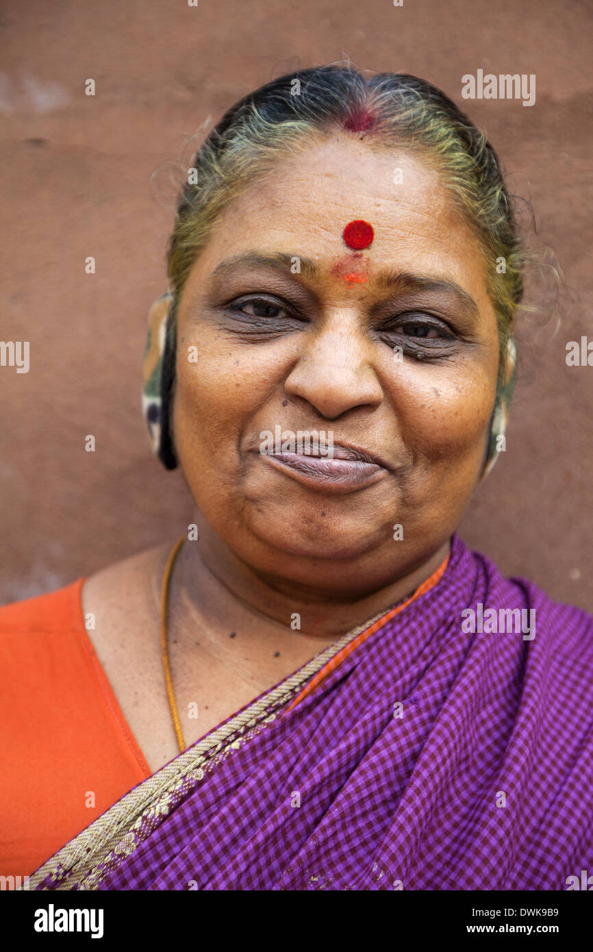Agra, India. Woman from Maharashtra State. Stock Photo