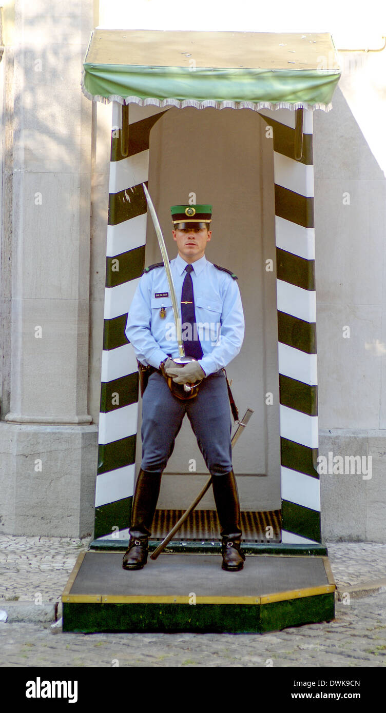 honour guard,  Lisbon.  Portugal Stock Photo