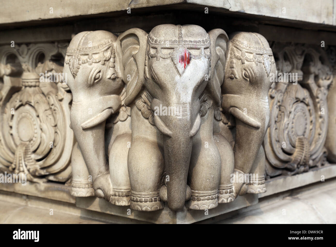 Stone carvings in Hindu temple Birla Mandir in Kolkata, India Stock Photo Alamy