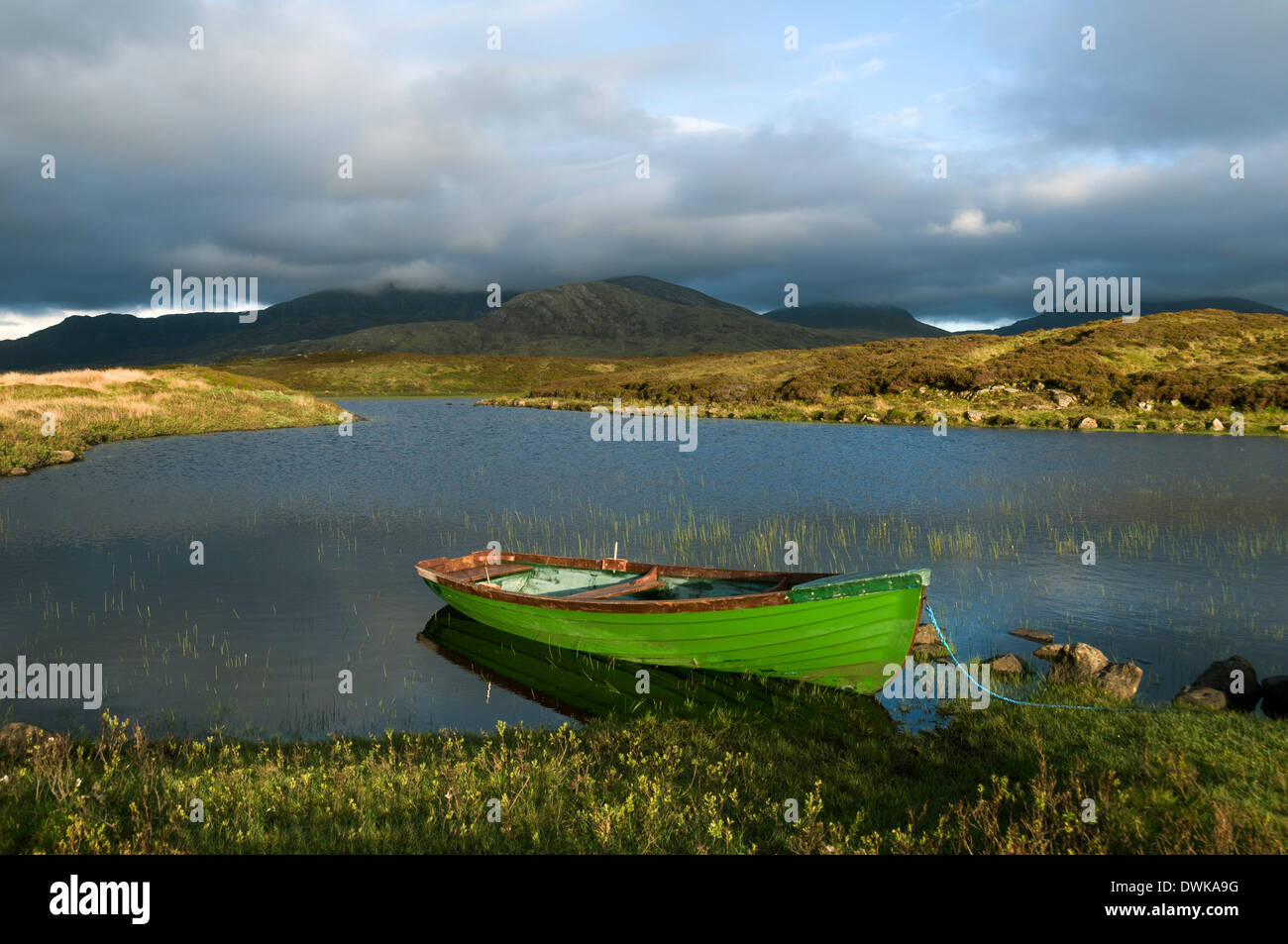 The hills of South Uist from Loch Druibeg, Western Isles, Scotland, UK Stock Photo