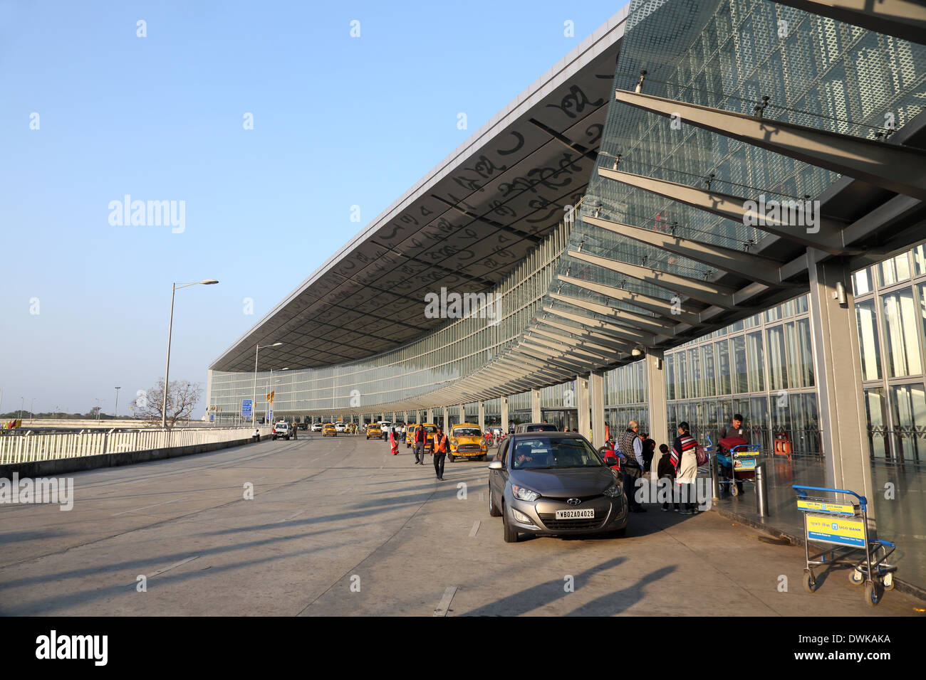 The new terminal of International departures of Kolkata airport on February 17, 2014 in Kolkata,India. Stock Photo