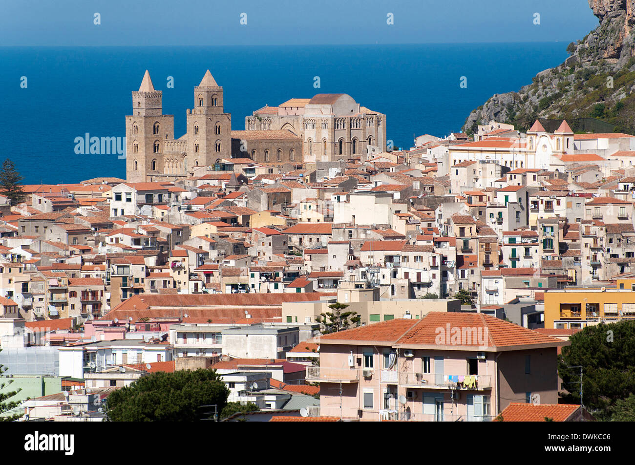 Cathedral, Cefalu Stock Photo