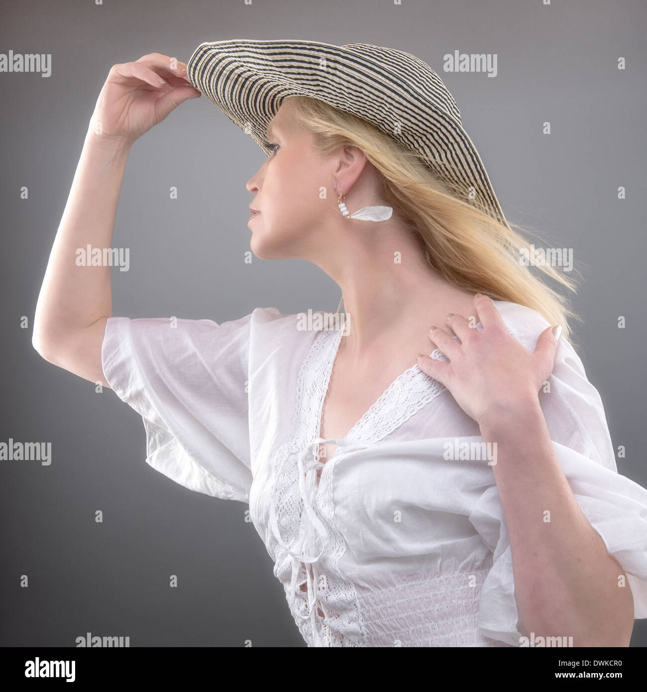 Beautiful mature woman summer hi-res stock photography and images - Alamy