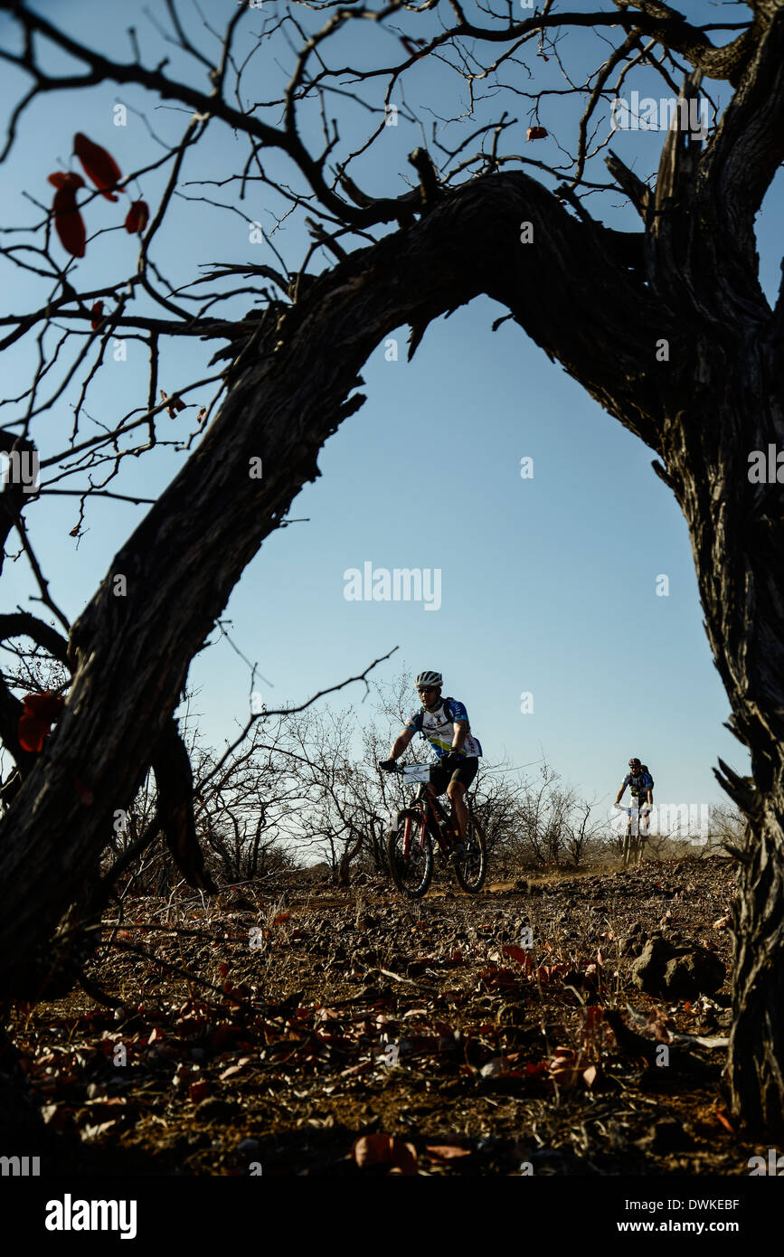 Mountain bikers take part in the FEDHEALTH Tour de Tuli mountain bike