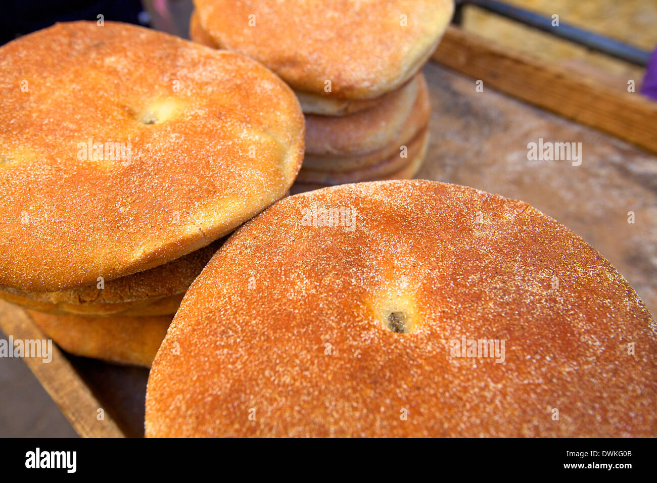 Traditional Moroccan bread, Meknes, Morocco, North Africa, Africa Stock
