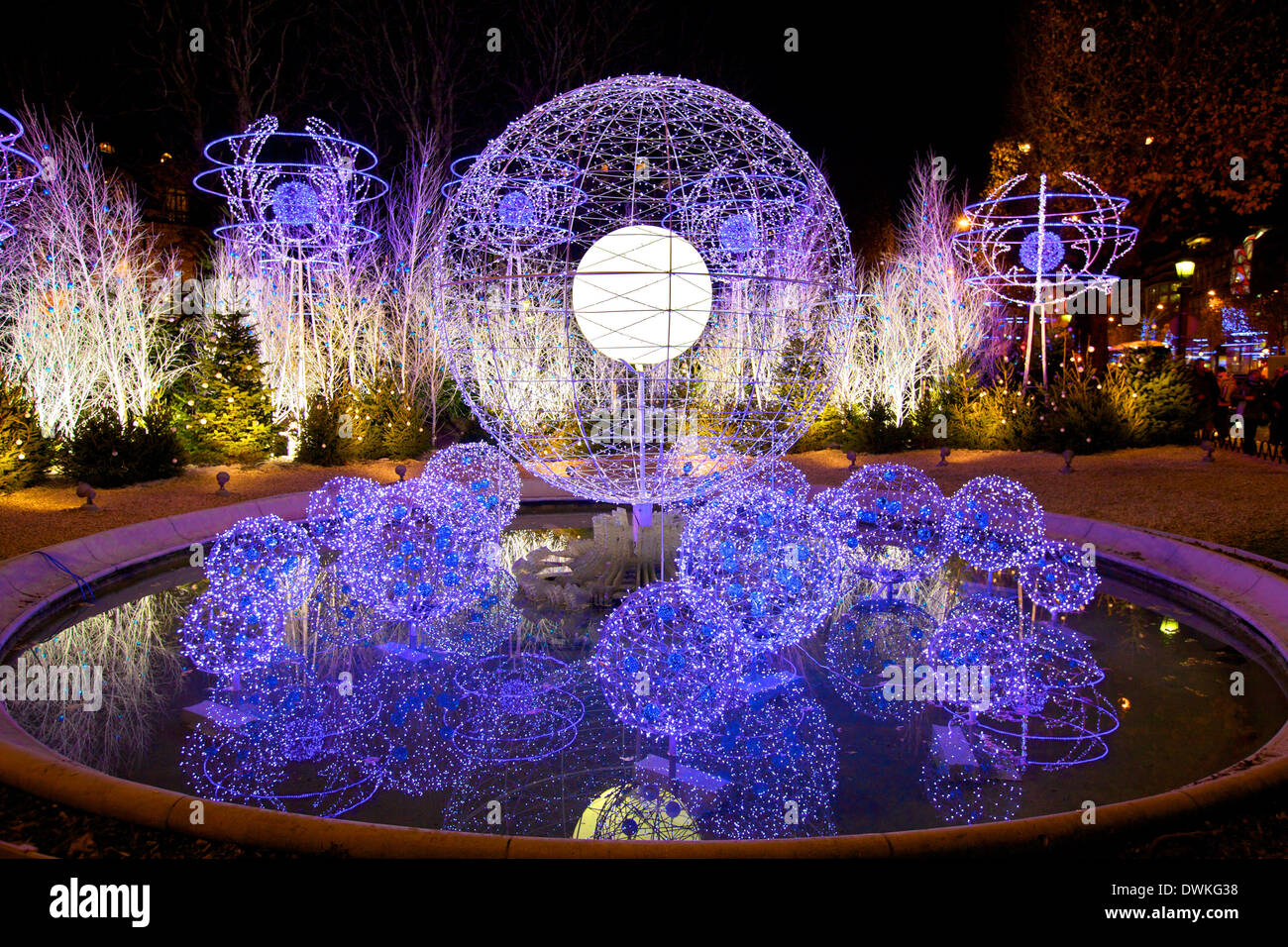  Christmas  decorations  Avenue des Champs Elysees Paris 