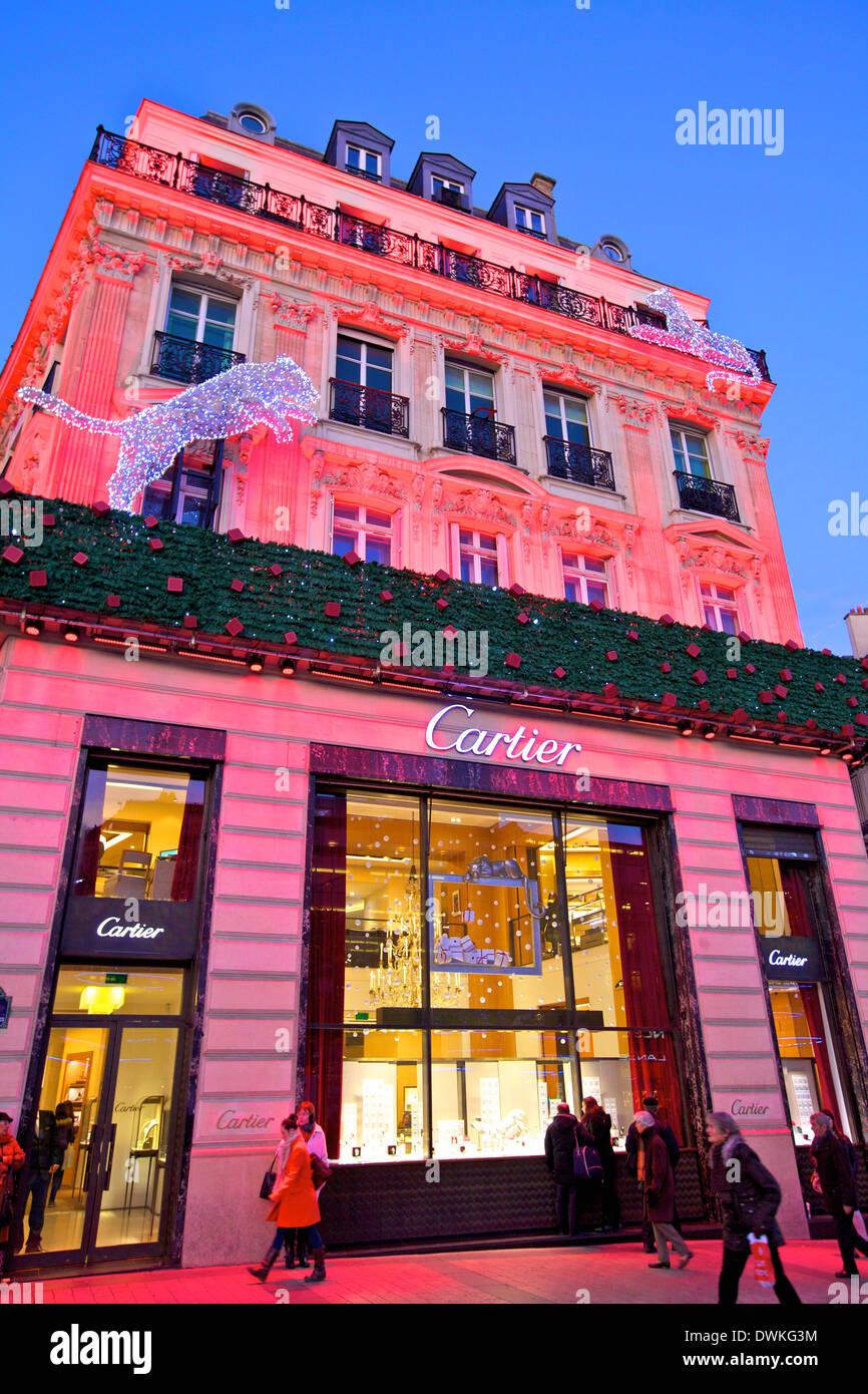 Cartier Shop with Christmas decorations 