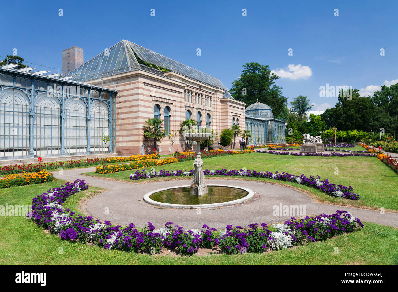 Greenhouse, Maurisches Landhaus, Wilhelma Zoo and Botanical Gardens, Stuttgart, Baden Wurttemberg, Germany, Europe Stock Photo
