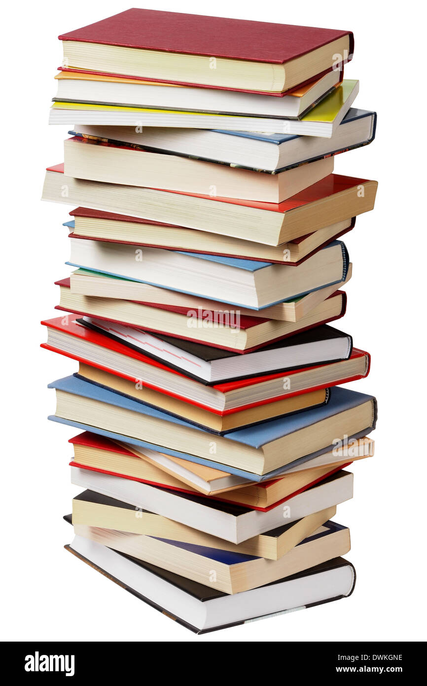 Books on white Stock Photo