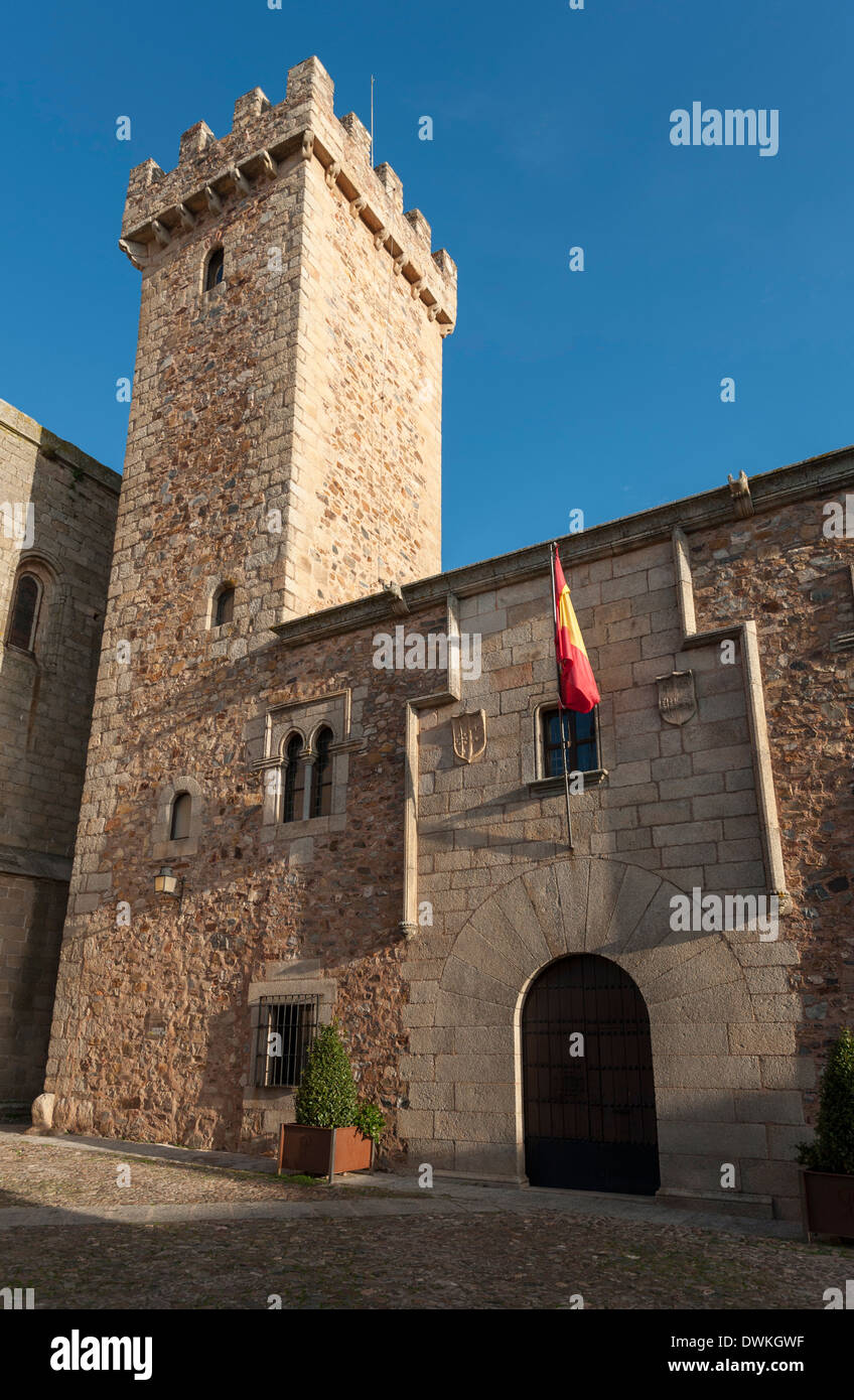 Casa y Torre de las Ciguenas (House of the Storks), Caceres, UNESCO World Heritage Site, Extremadura, Spain, Europe Stock Photo