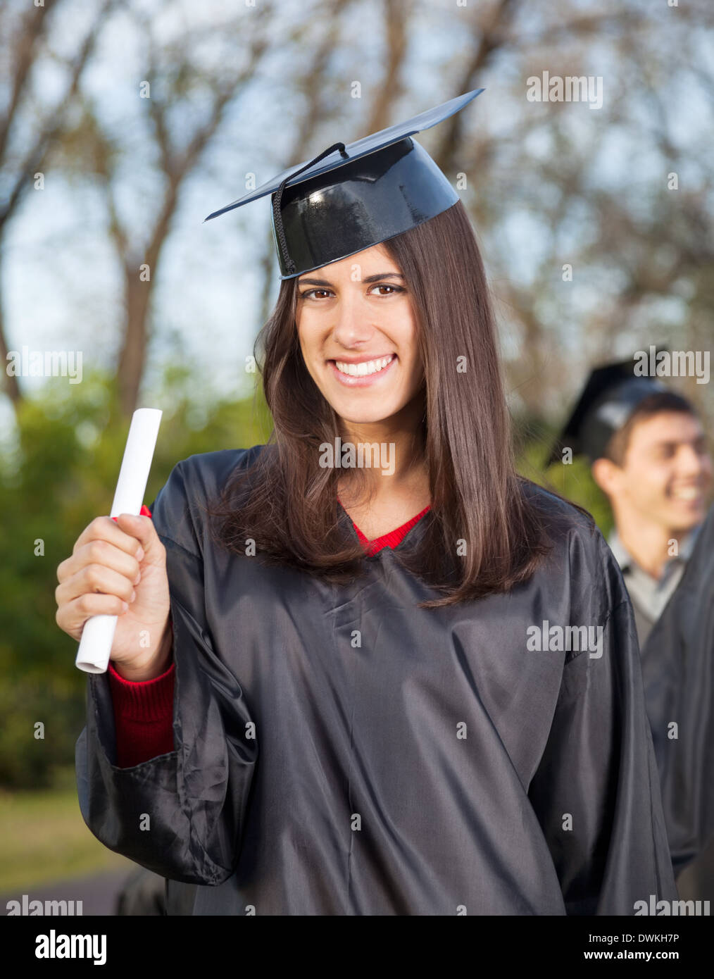 Graduation cap gown scroll hi-res stock photography and images - Alamy