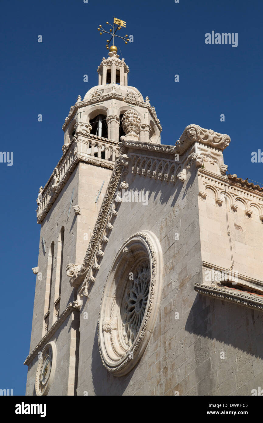 St. Mark's Cathedral, Korcula Town, Korcula Island, Croatia, Europe Stock Photo