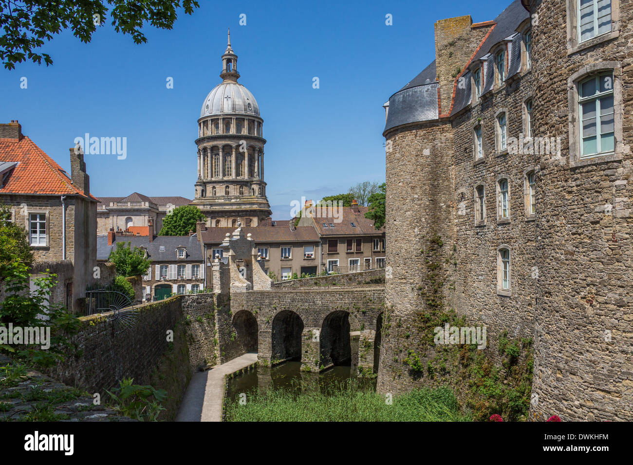 Boulogne-sur-Mer in the Nord Pas-de-Calais region of France. Stock Photo