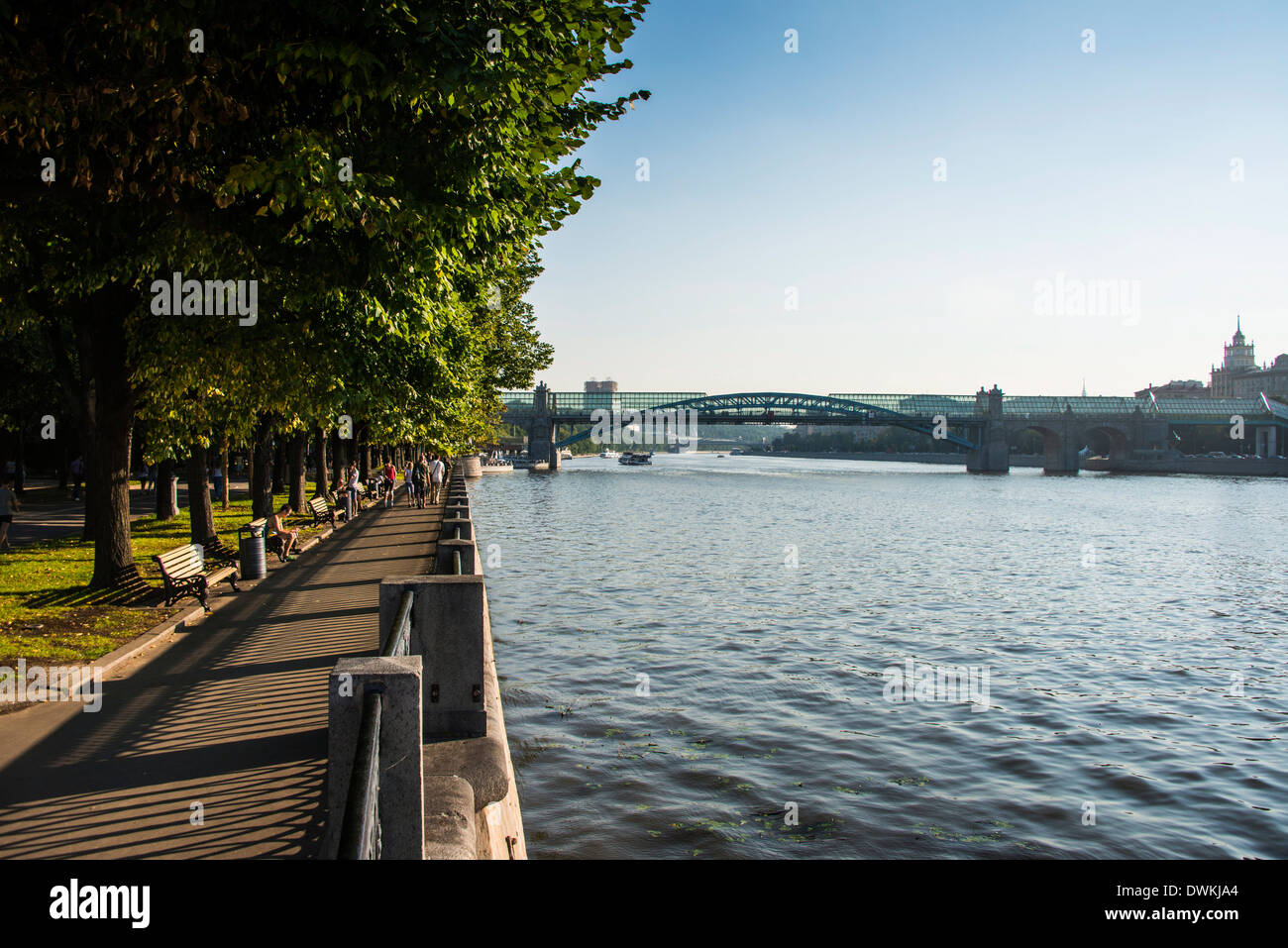 Gorky Park on the Moscow River, Moscow, Russia, Europe Stock Photo