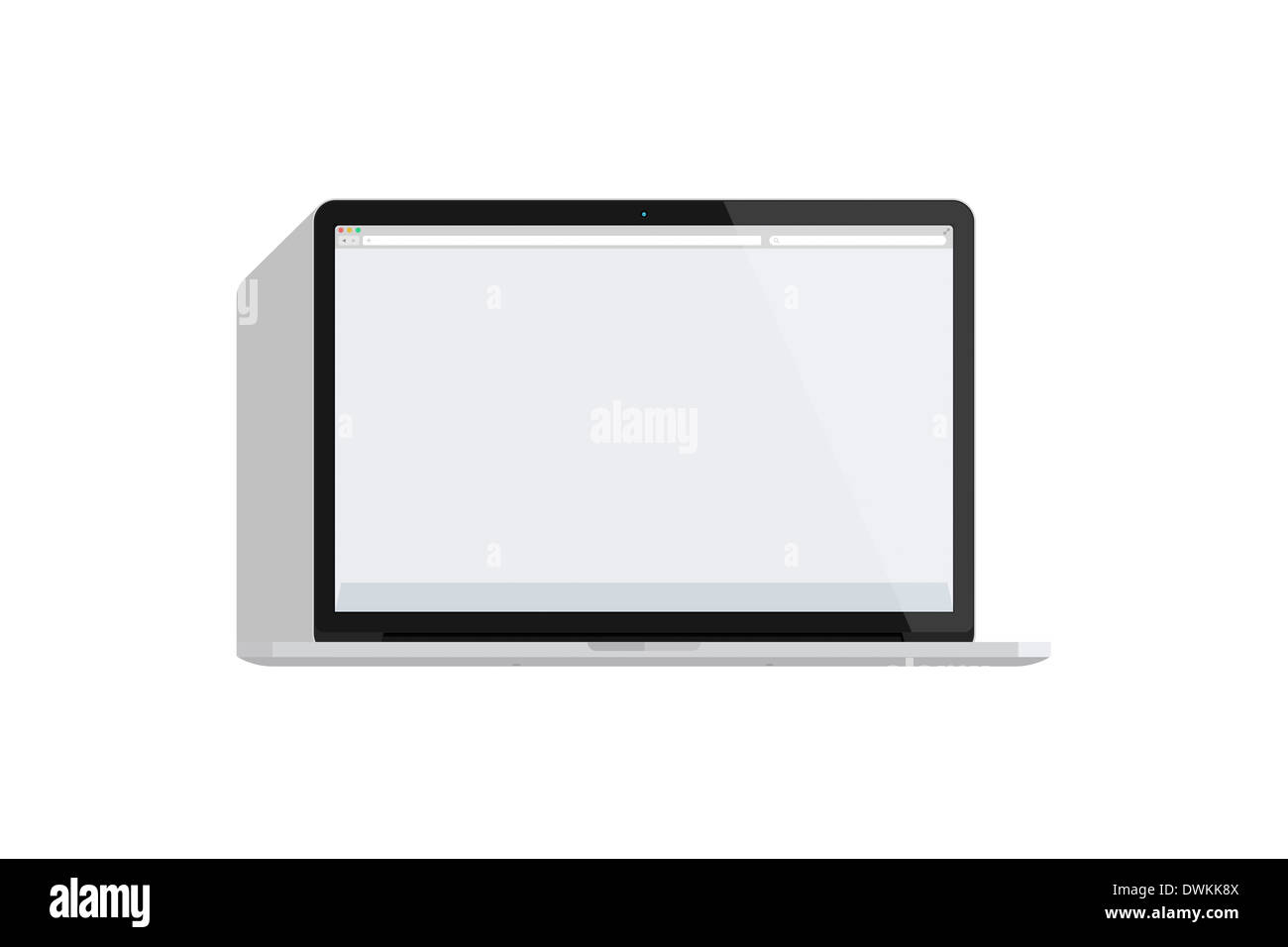 Illustration of a mac book, white background. Stock Photo