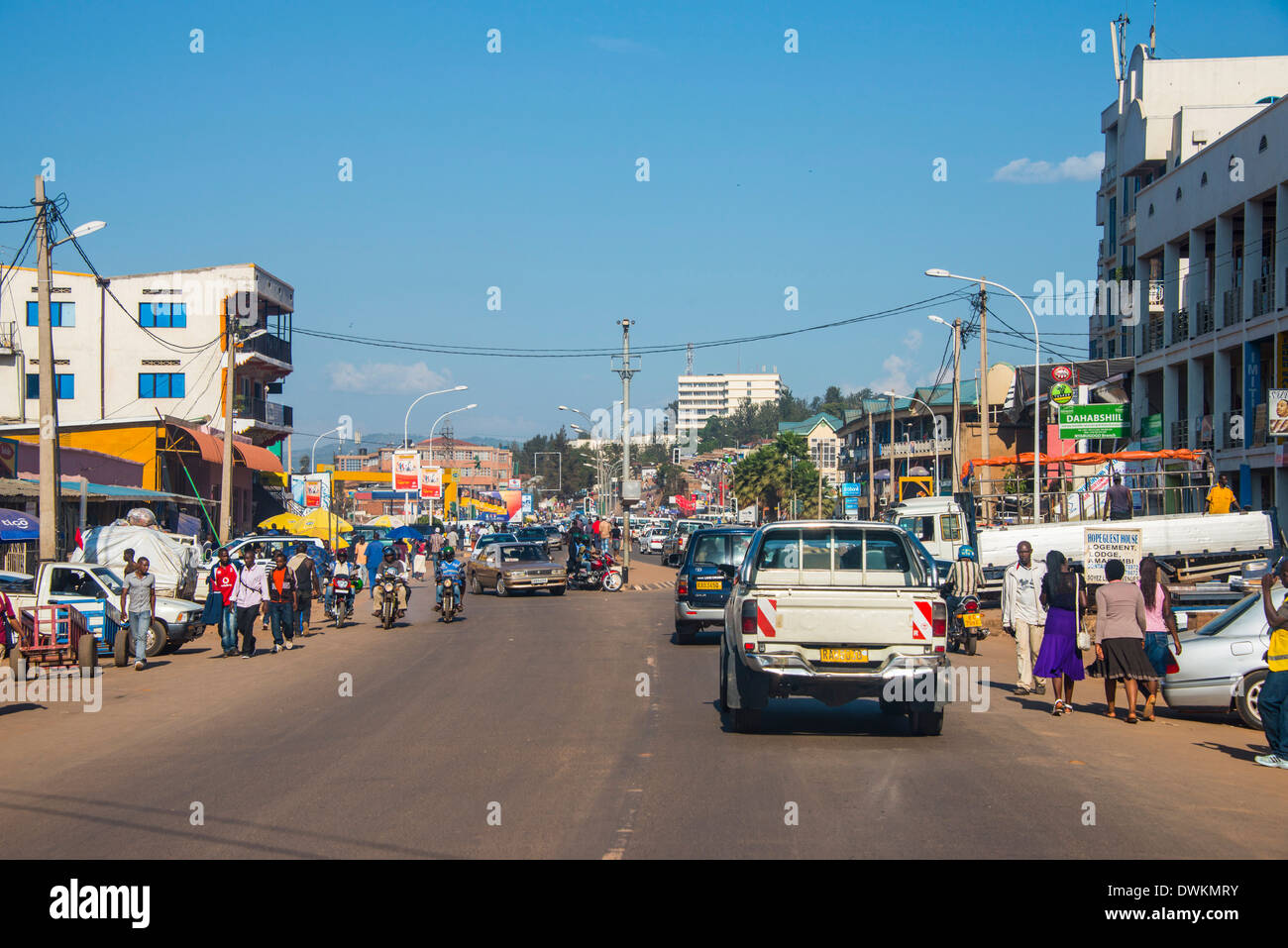 Downtown Kigali, Rwanda, Africa Stock Photo