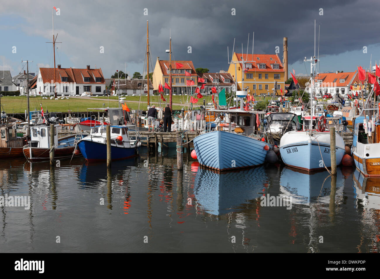Gilleleje fishing harbour, Gilleleje, Zealand, Denmark, Europe Stock Photo