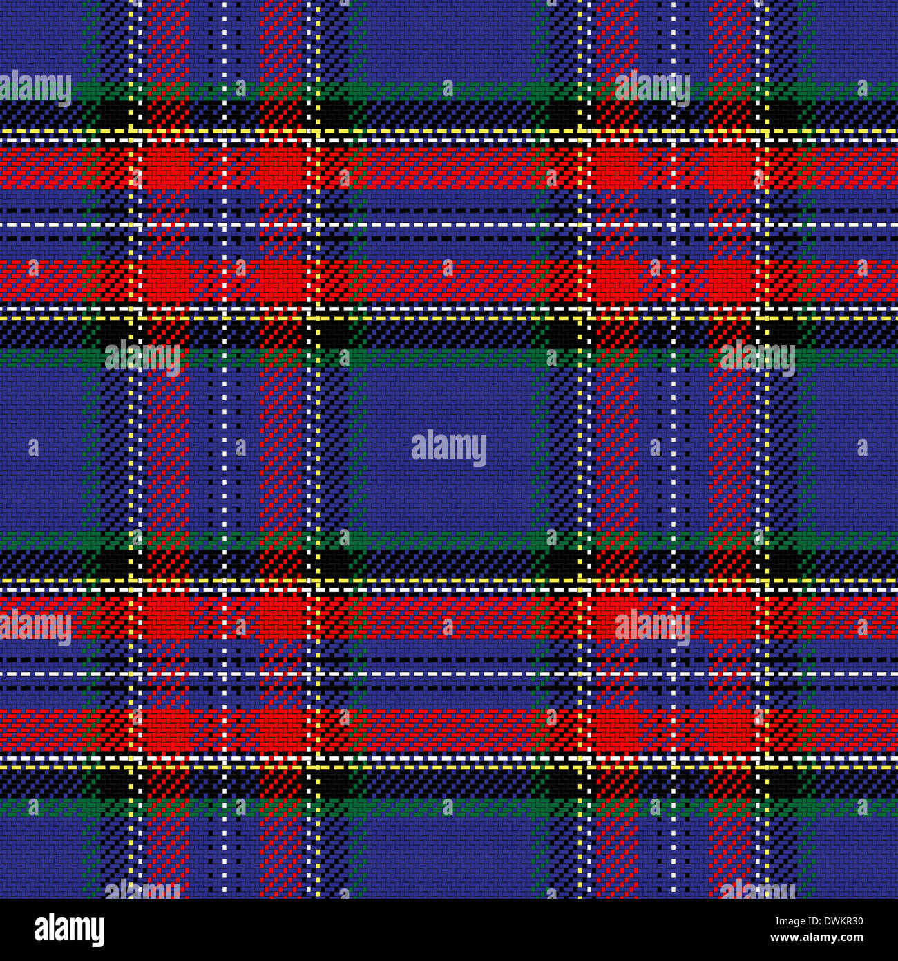vector seamless pattern Scottish Stewart tartan, blue, white, green ...