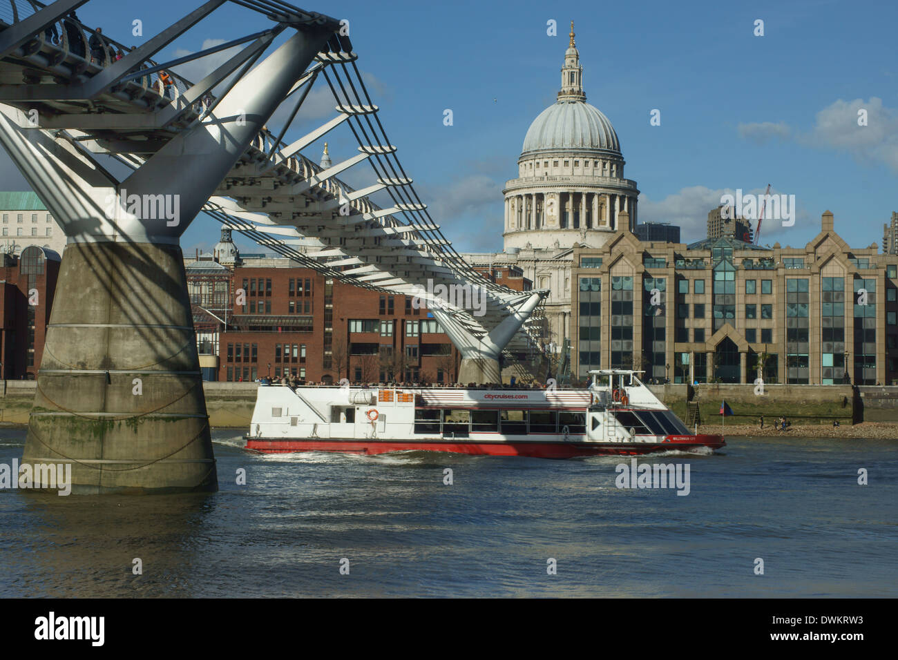 st paul's and the millennium bridge  London Stock Photo