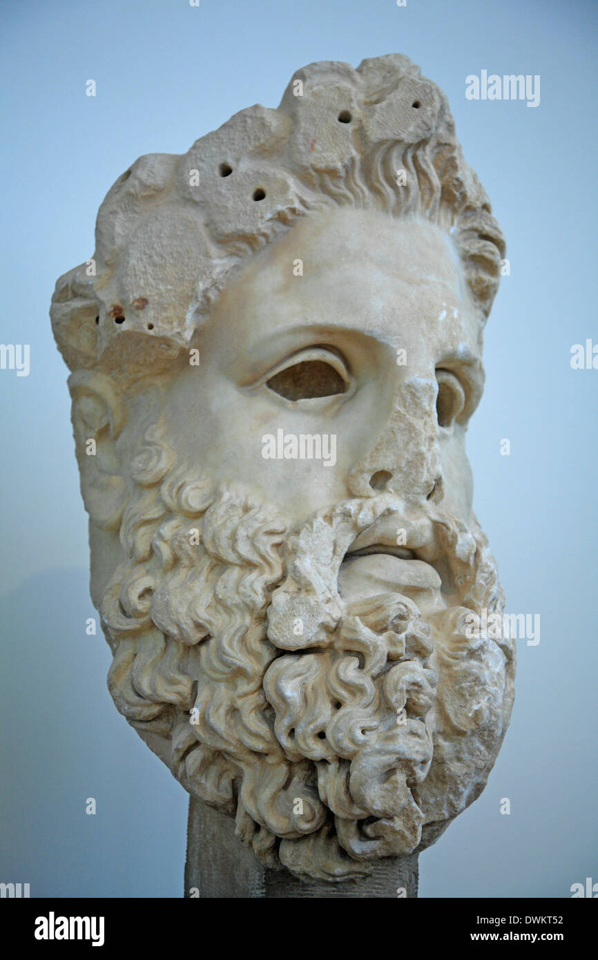 Greece, Athens, Archeology National Museum,Colossal head of a statue of