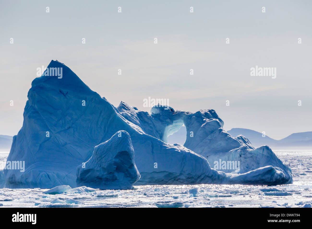 Iceberg near the Cumberland Peninsula, Baffin Island, Nunavut, Canada, North America Stock Photo