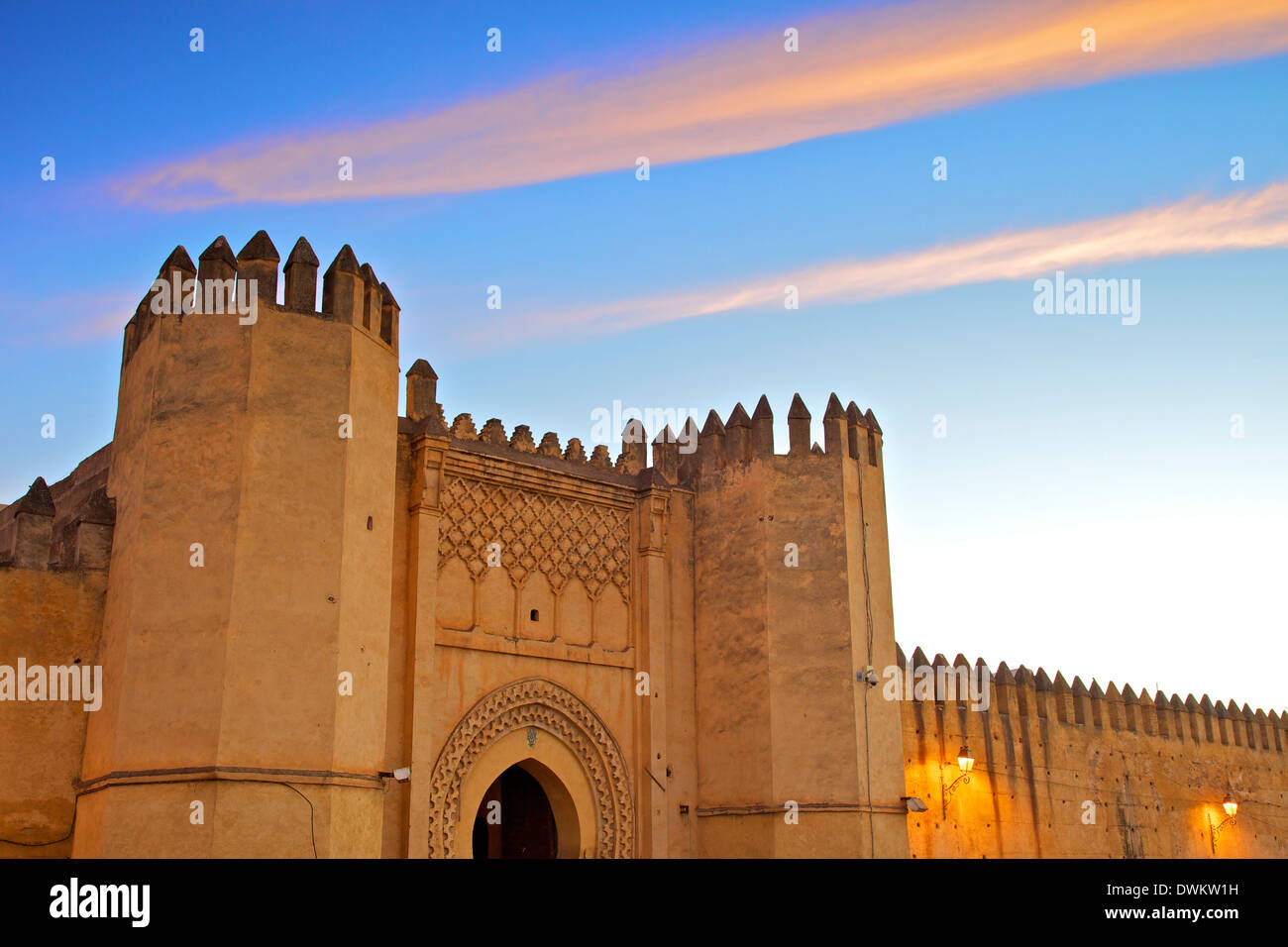 Place Bou Jeloud, Fez, Morocco, North Africa, Africa Stock Photo