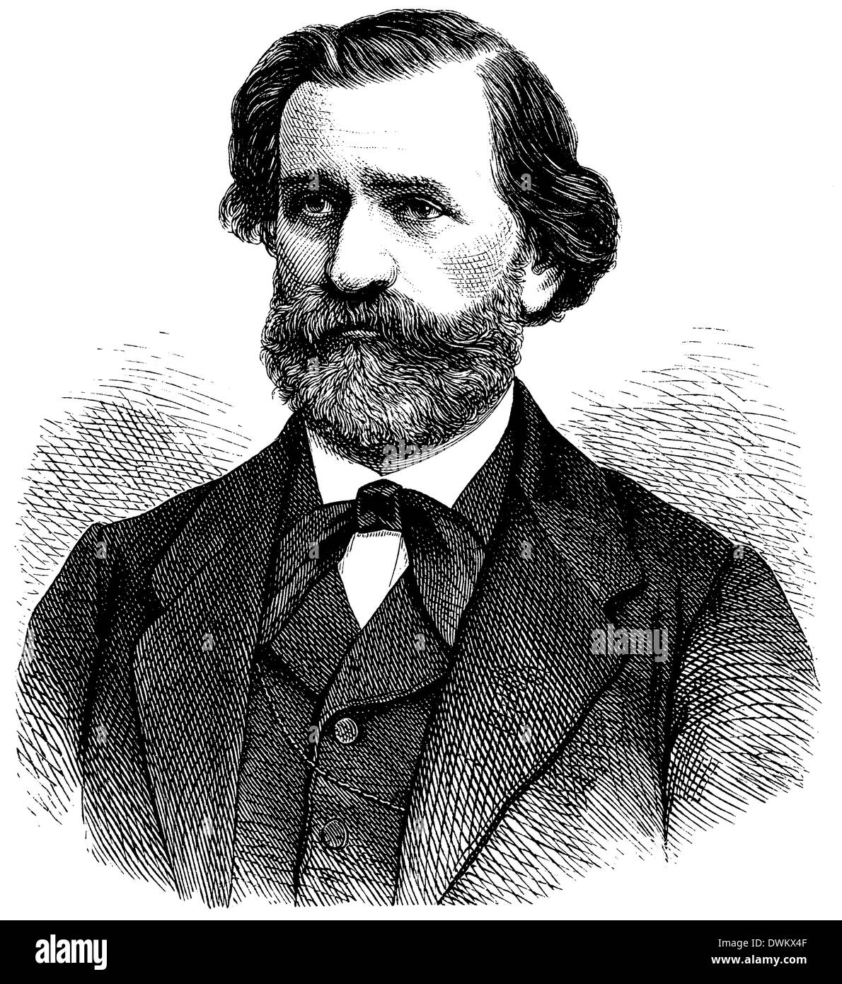 Giuseppe Verdi (geb. 10. Oktober 1813, gest. 27. Januar 1901), italienischer Komponist der Romantik Stock Photo