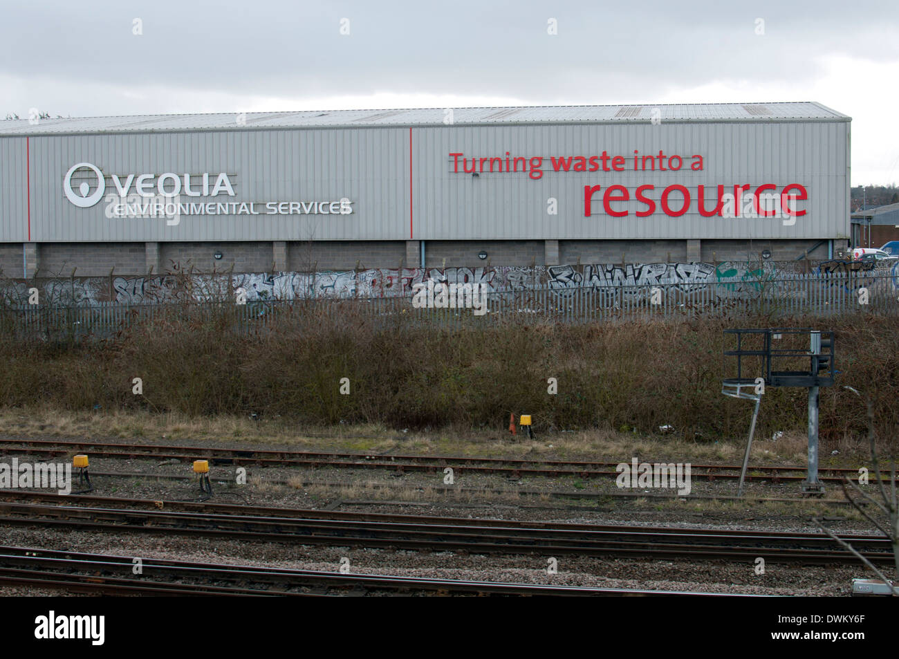 Veolia waste management plant, Tyseley, Birmingham, UK Stock Photo