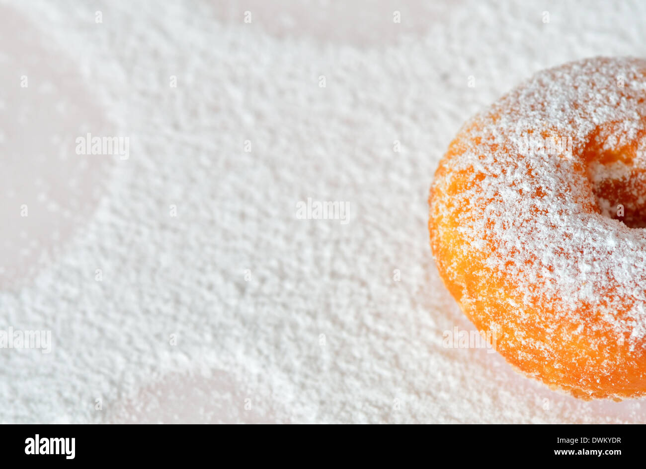 donut with sugar isolated on white background Stock Photo