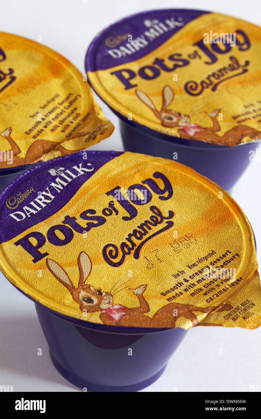 Cadbury dairy milk pots of joy caramel hires stock photography and