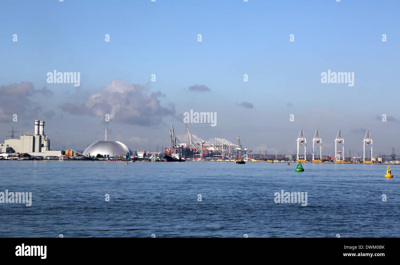 the city and port of southampton on the south coast of England Stock Photo