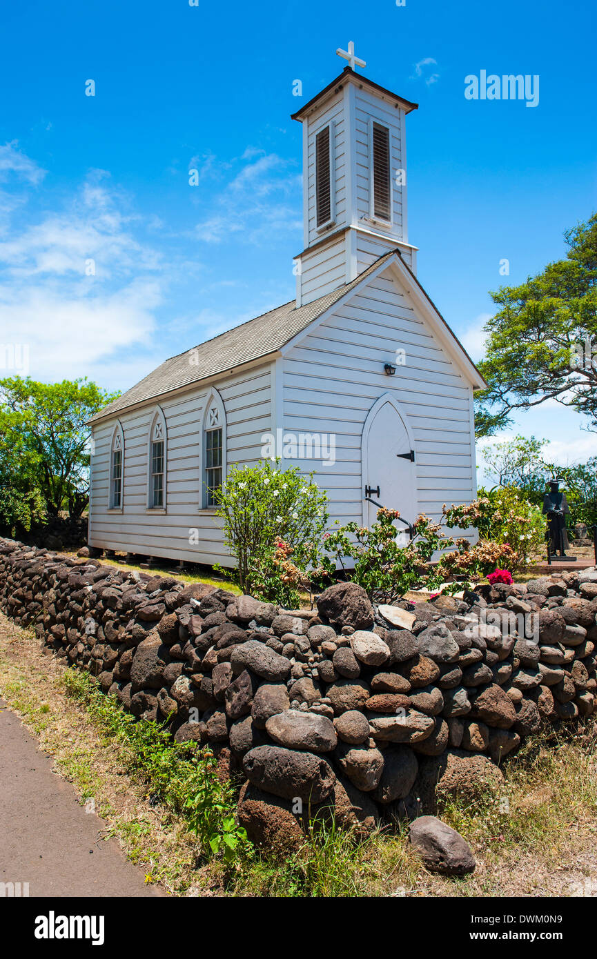 St. Joseph's church, island of Molokai, Hawaii, United States of America, Pacific Stock Photo