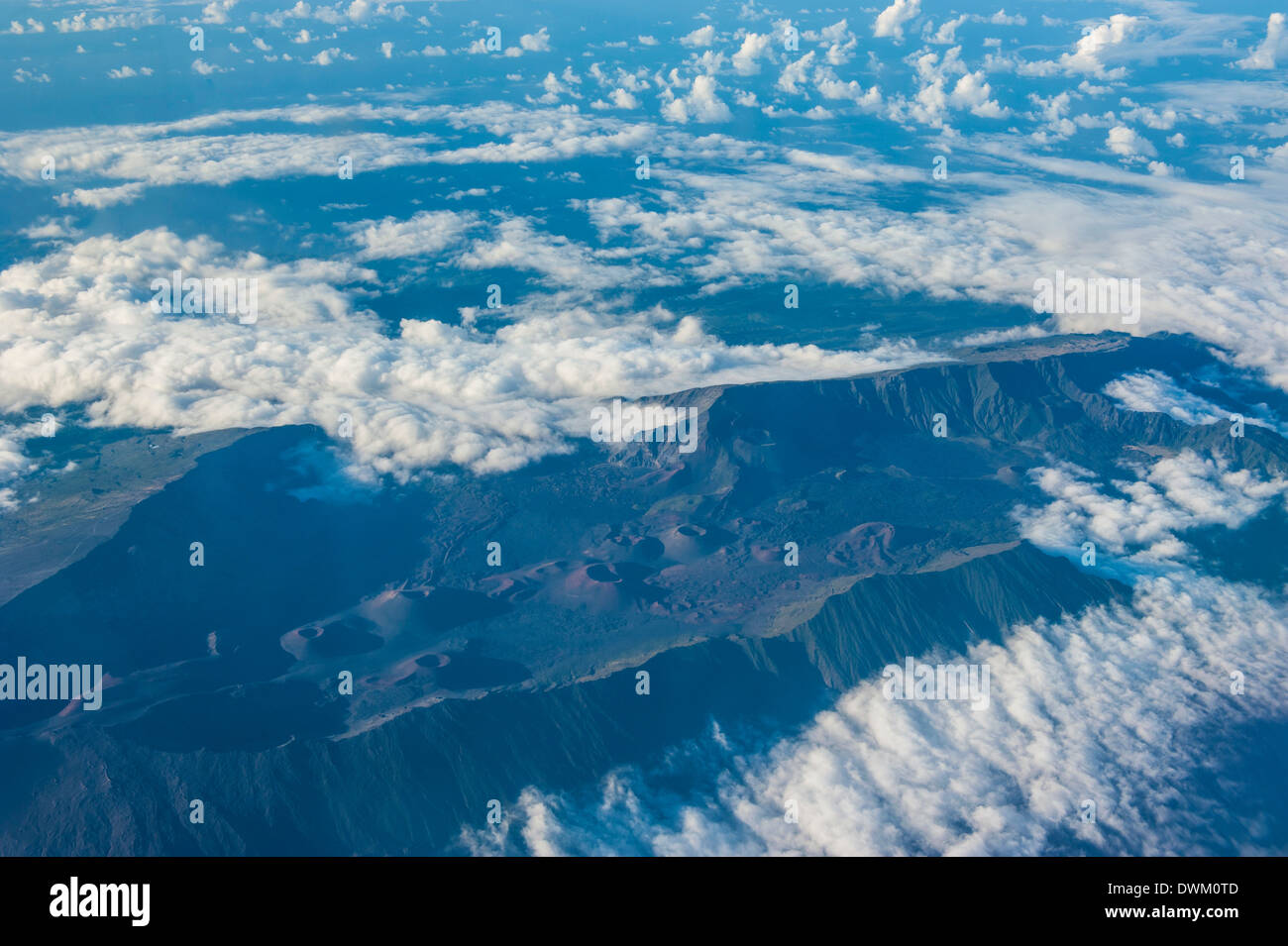 Aerial of Haleakala National Park, Maui, Hawaii, United States of America, Pacific Stock Photo