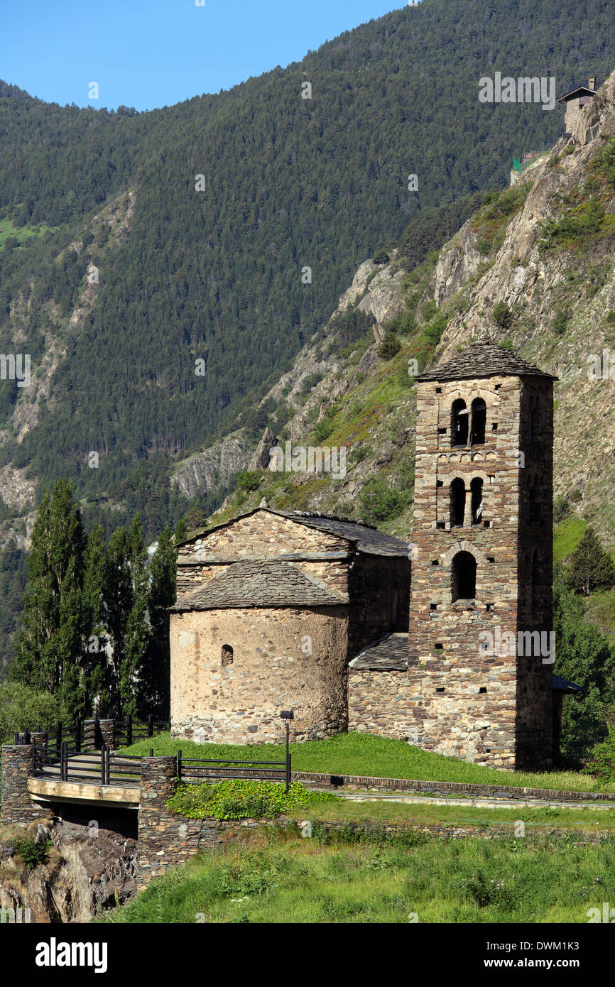 An old chapel in the small autonomous Principality of Andorra in the southern Pyrenees Stock Photo