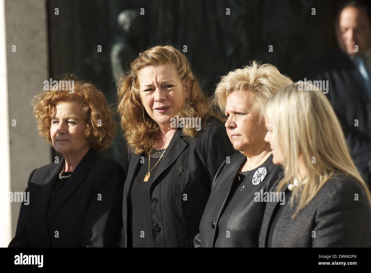 Madrid, Spain. 11th Mar, 2014. Angeles Dominguez, Pilar Manjon, Angeles Pedraza and Maria del Mar Blanco attend Solemn Mass honoring and remembering the victims of the 10th annivrsary of the terrorist attacks of March 11, 2004 at Almudena Cathedral on March 11, 2014 in Madrid Credit:  Jack Abuin/ZUMAPRESS.com/Alamy Live News Stock Photo