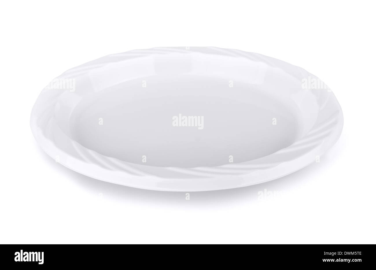 Disposable plastic plate isolated on white Stock Photo Alamy