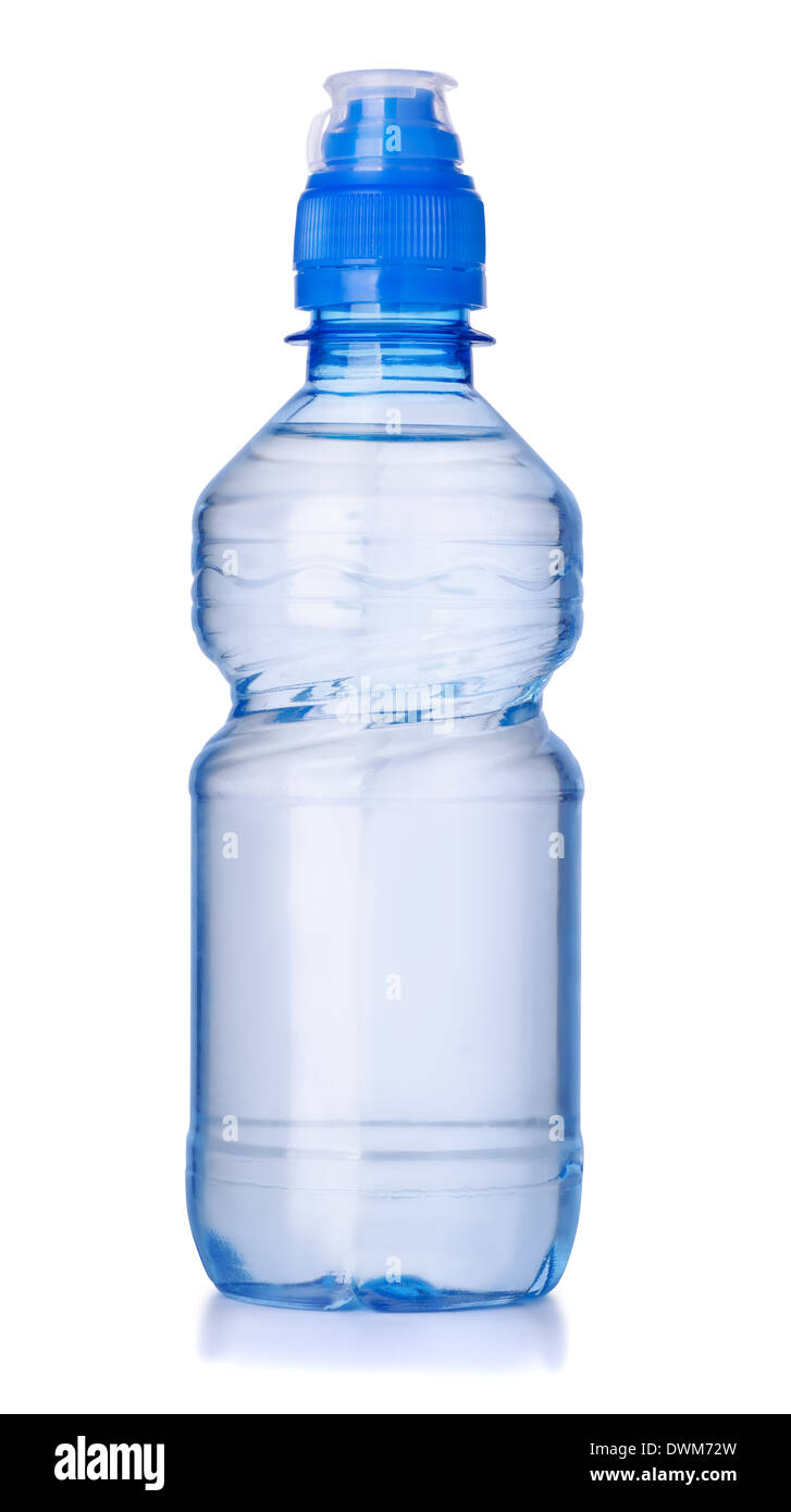 Plastic bottle of clear water isolated on white Stock Photo