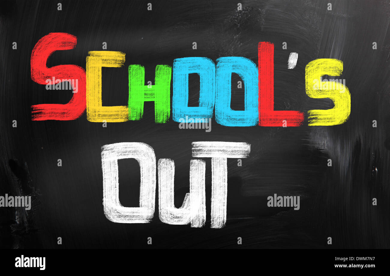School's Out Concept Stock Photo