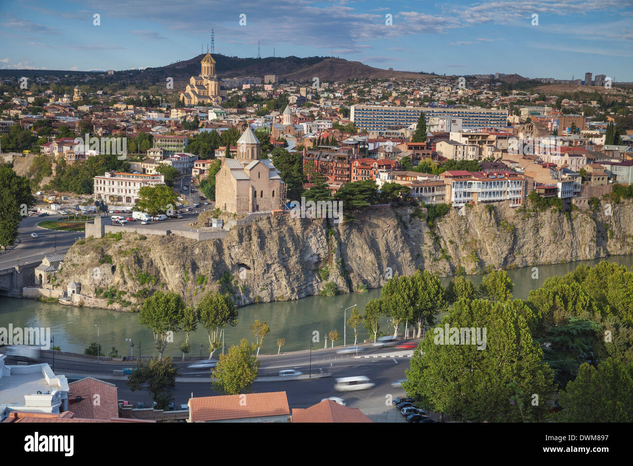 View of Tbilisi, Georgia, Caucasus, Central Asia, Asia Stock Photo