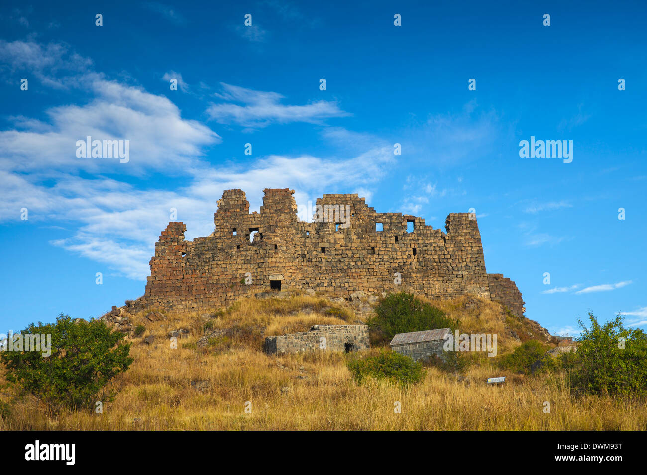 Amberd fortress located on the slopes of Mount Aragats, Yerevan, Aragatsotn, Armenia, Central Asia, Asia Stock Photo