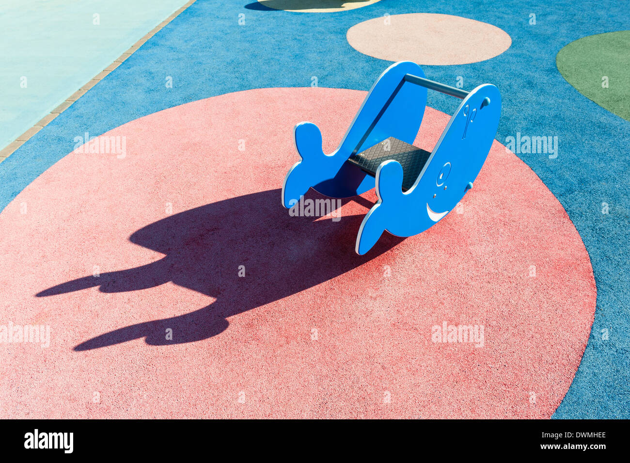 Outdoor whale-shaped play toy Stock Photo