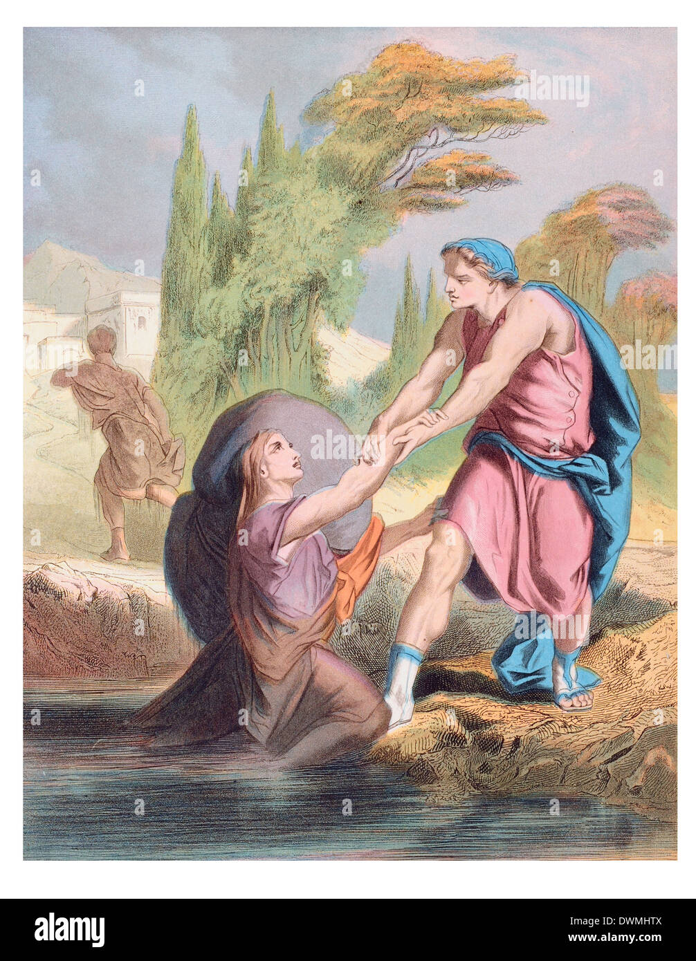 Help Rescues Christian From The Slough Of Despond Stock Photo Alamy