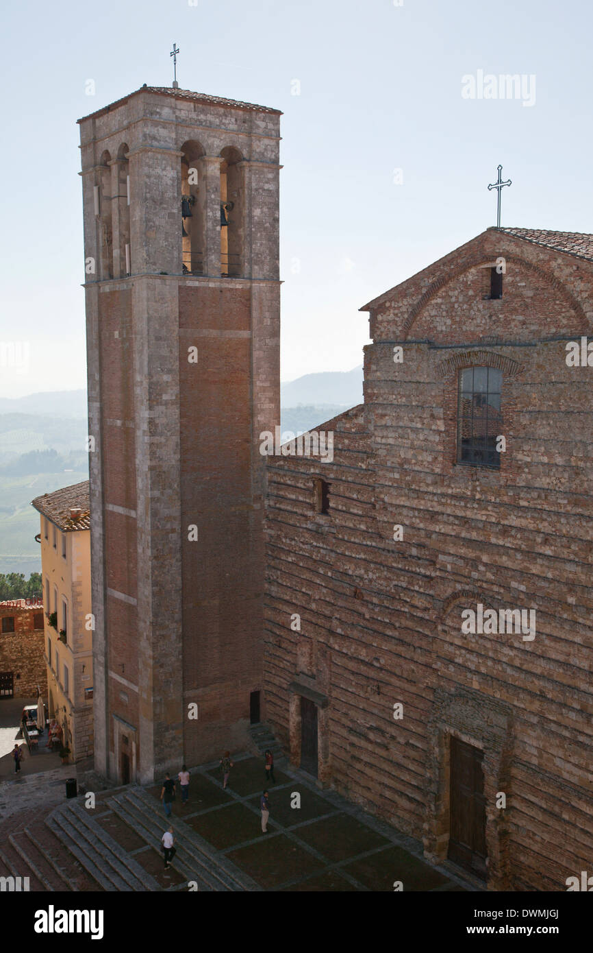 Cathedral and Campanile belltower of Santa Maria Assunta - Duomo. Montepulciano, Tuscany, Italy. Stock Photo