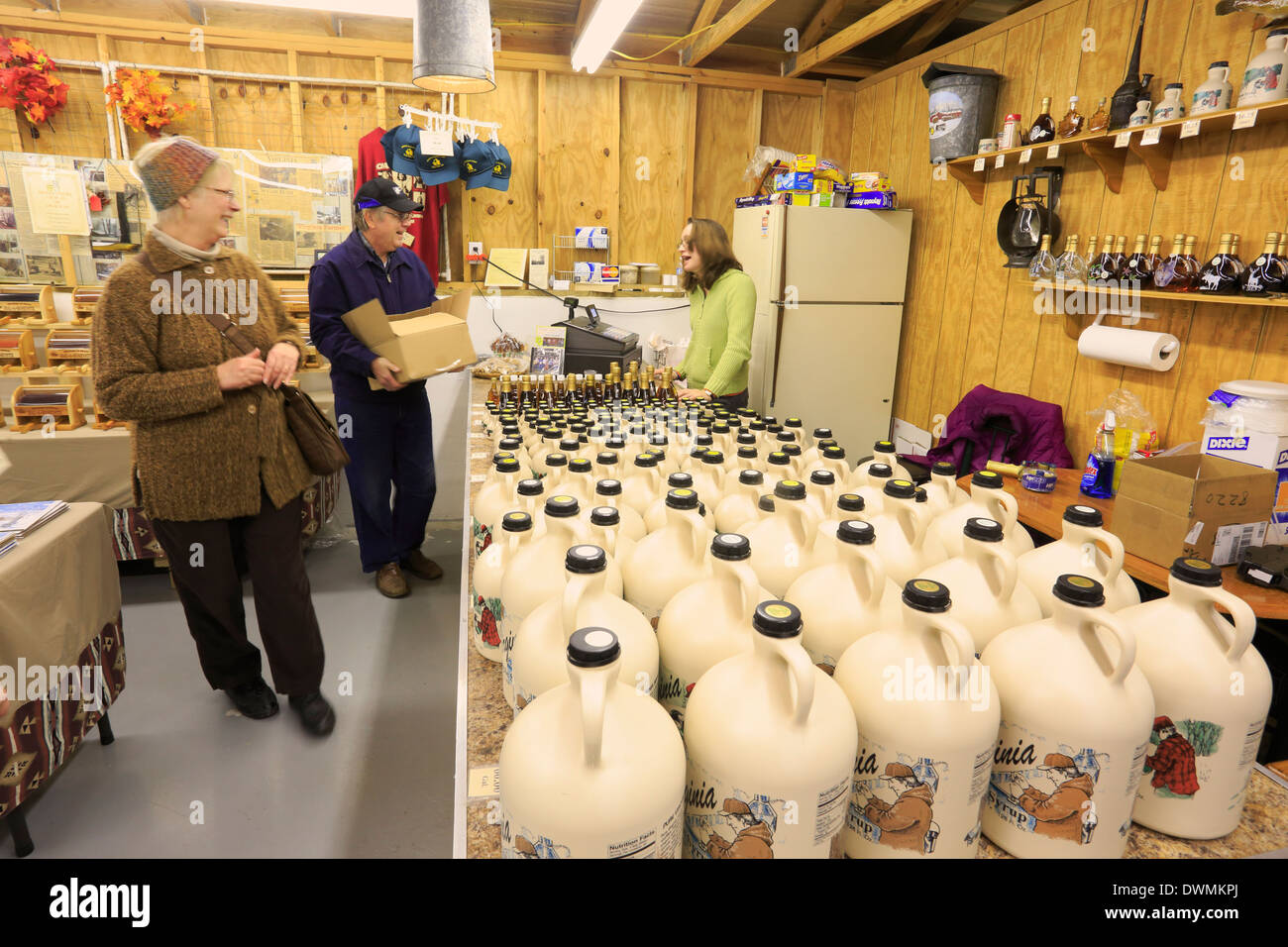 Maple Sugar Store, Eagle Sugar Camp, Doe Hill, Virginia, USA Stock