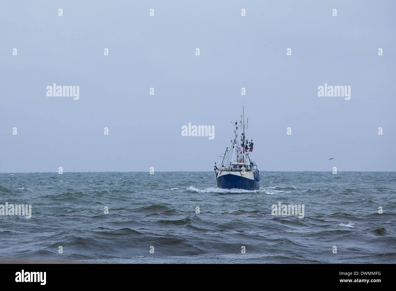 fishing boat on the sea Stock Photo