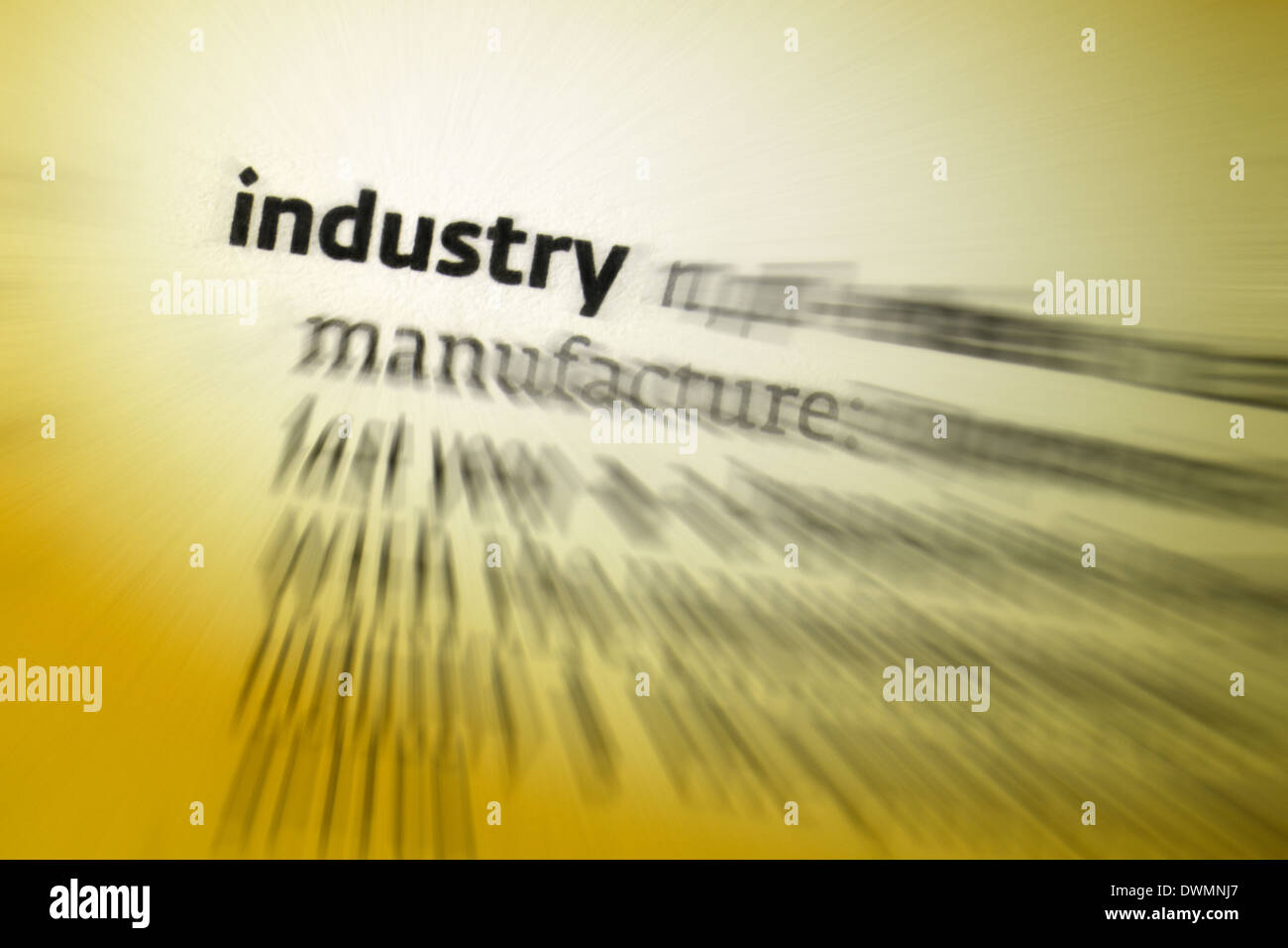 Industry - economic activity concerned with the processing of raw materials and manufacture of goods in factories. Stock Photo